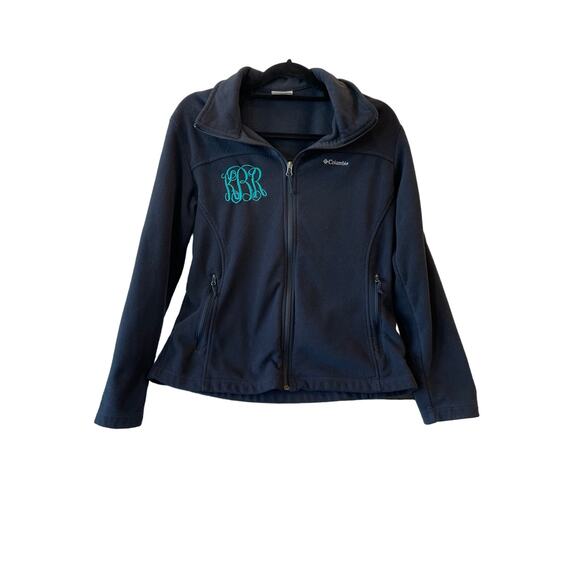Columbia ladies fleece full zip jacket navy XL - Picture 1 of 5